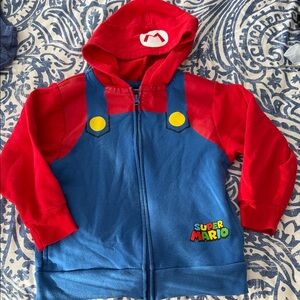 Nintendo Mario Kids Costume Hoodie - Red, Blue, Yellow XS
